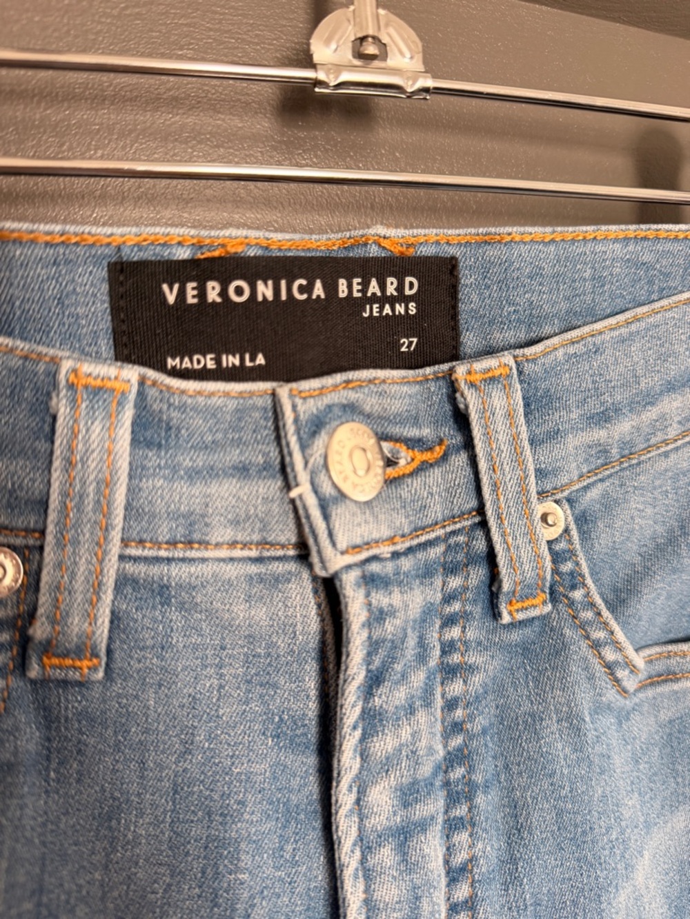 Veronica Beard Midwash High-Rise Straight Jeans